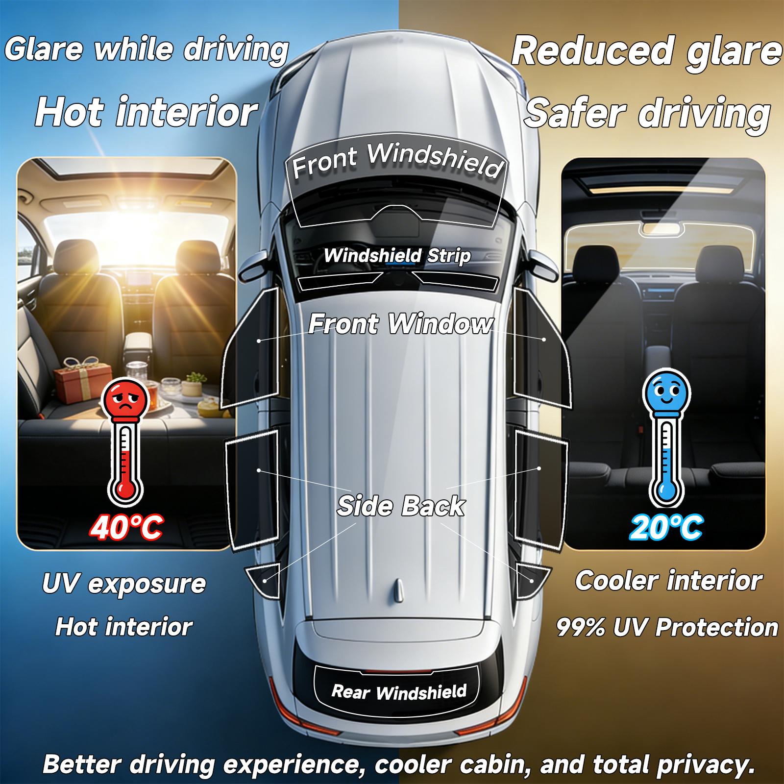 Precut Window Tint Car for Maz - Privacy Screen Protector ulasan dan harga