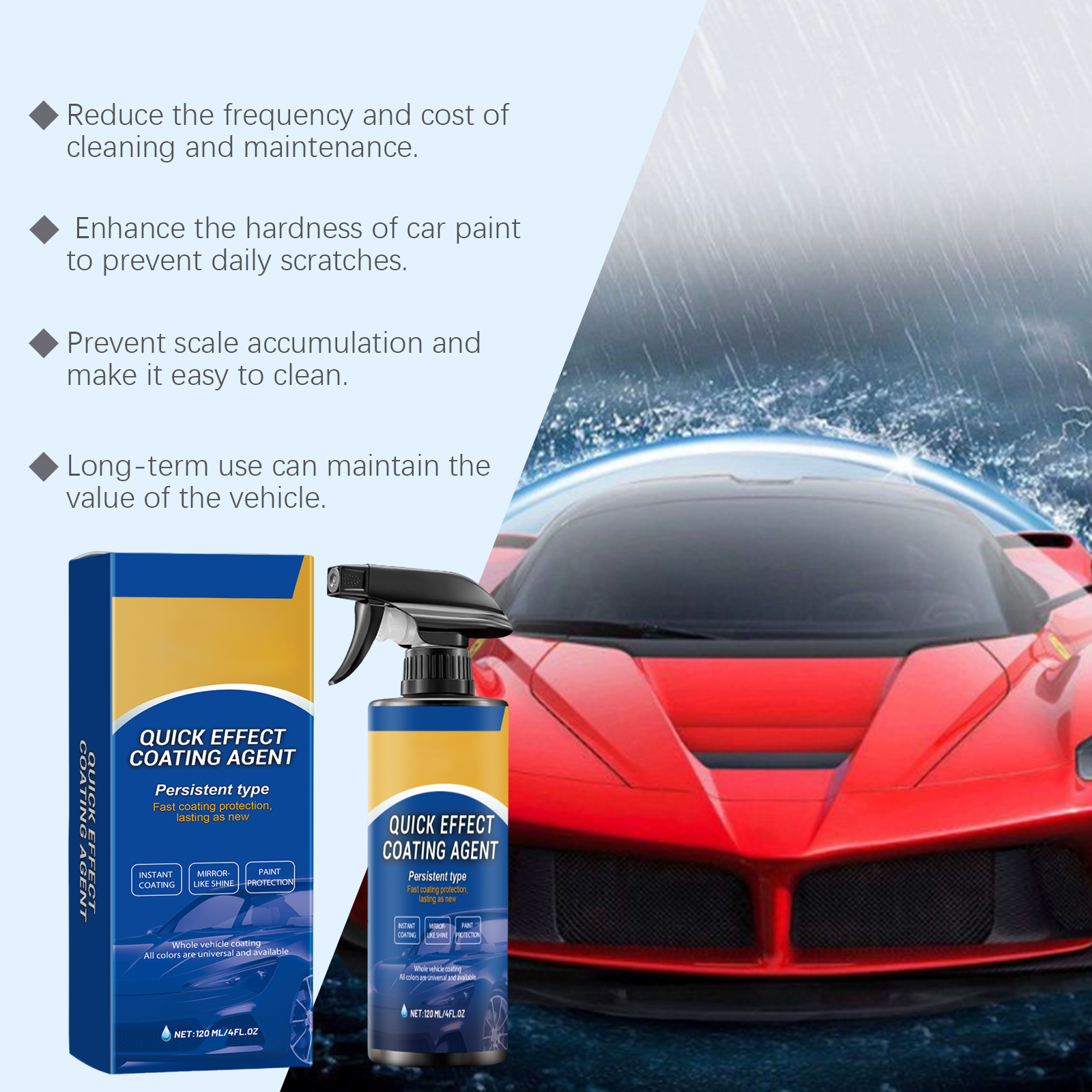 Car Quick Coating Agent Spray  - Nano Liquid Coating ulasan dan harga
